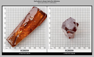 Champagne Cubic Zirconia Faceting Rough for Gem Cutting - Various Sizes : ECZ0259