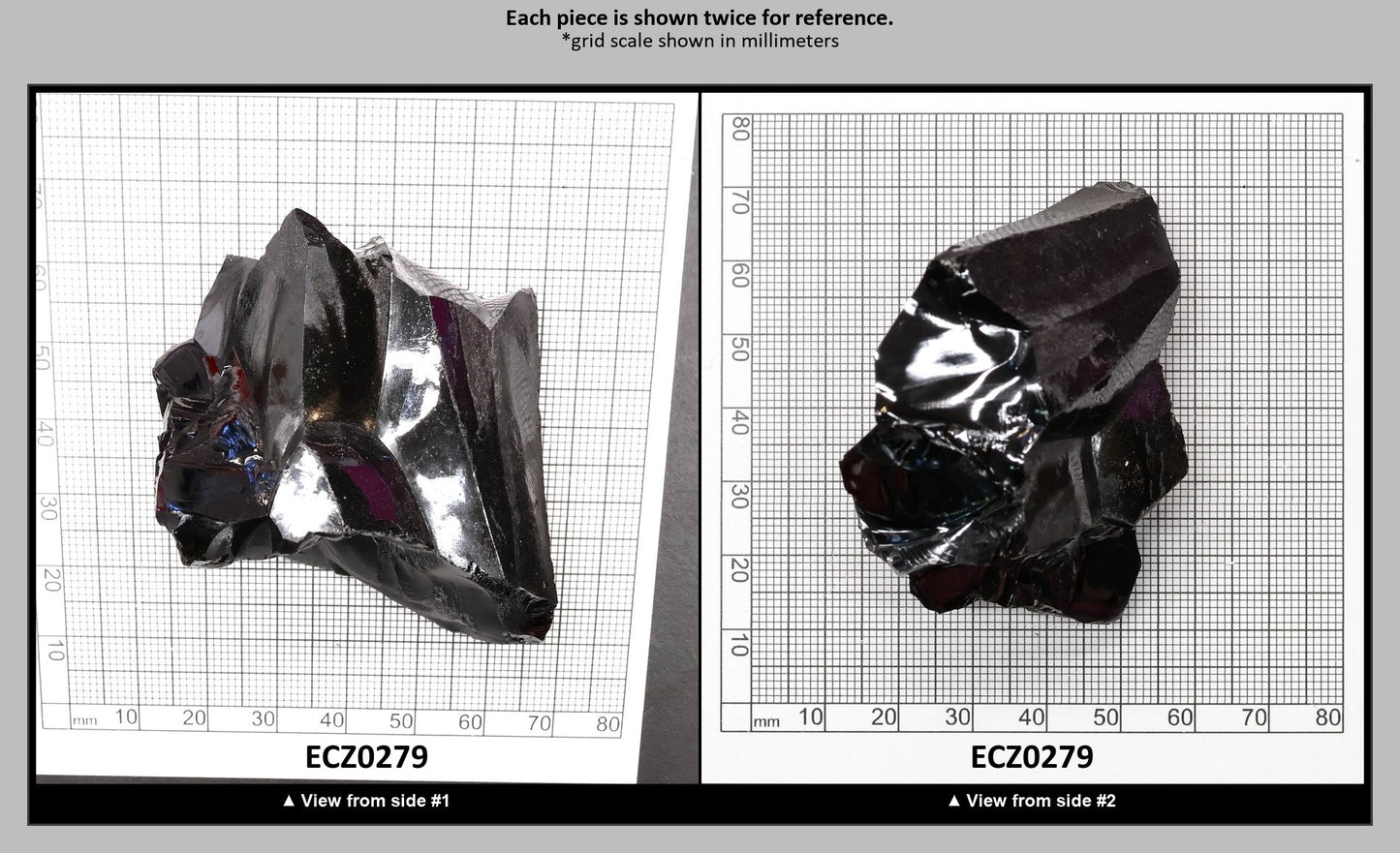 Black Cubic Zirconia Faceting Rough for Gem Cutting - Various Sizes : ECZ0279