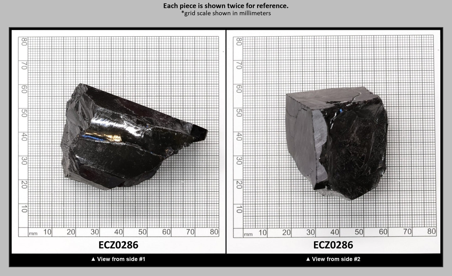 Black Cubic Zirconia Faceting Rough for Gem Cutting - Various Sizes : ECZ0286