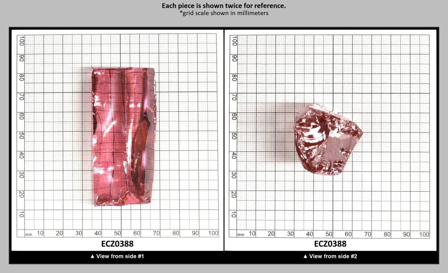 Pink Cubic Zirconia Faceting Rough for Gem Cutting - Various Sizes : ECZ0388