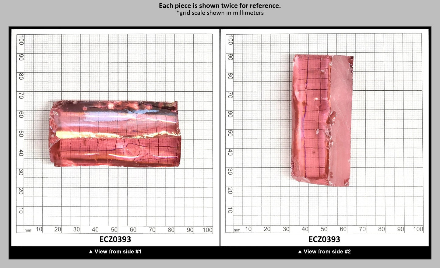 Pink Cubic Zirconia Faceting Rough for Gem Cutting - Various Sizes : ECZ0393