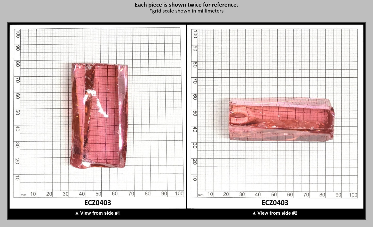 Pink Cubic Zirconia Faceting Rough for Gem Cutting - Various Sizes : ECZ0403