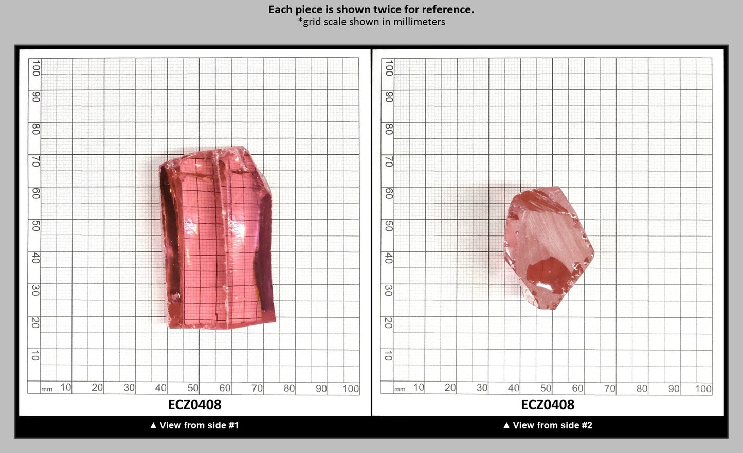 Pink Cubic Zirconia Faceting Rough for Gem Cutting - Various Sizes : ECZ0408