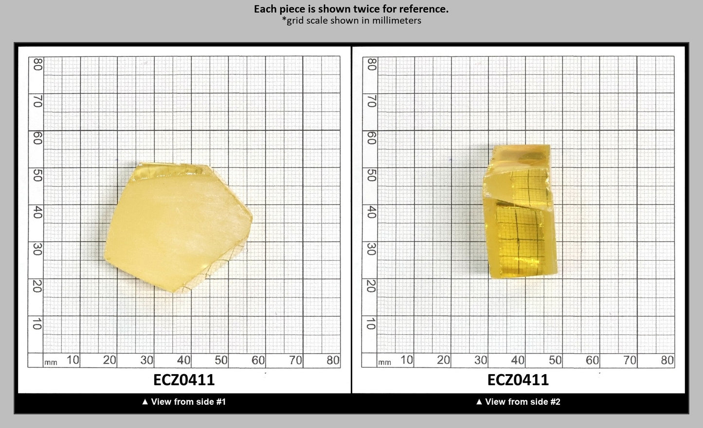 Lemon Cubic Zirconia Faceting Rough for Gem Cutting - Various Sizes : ECZ0411