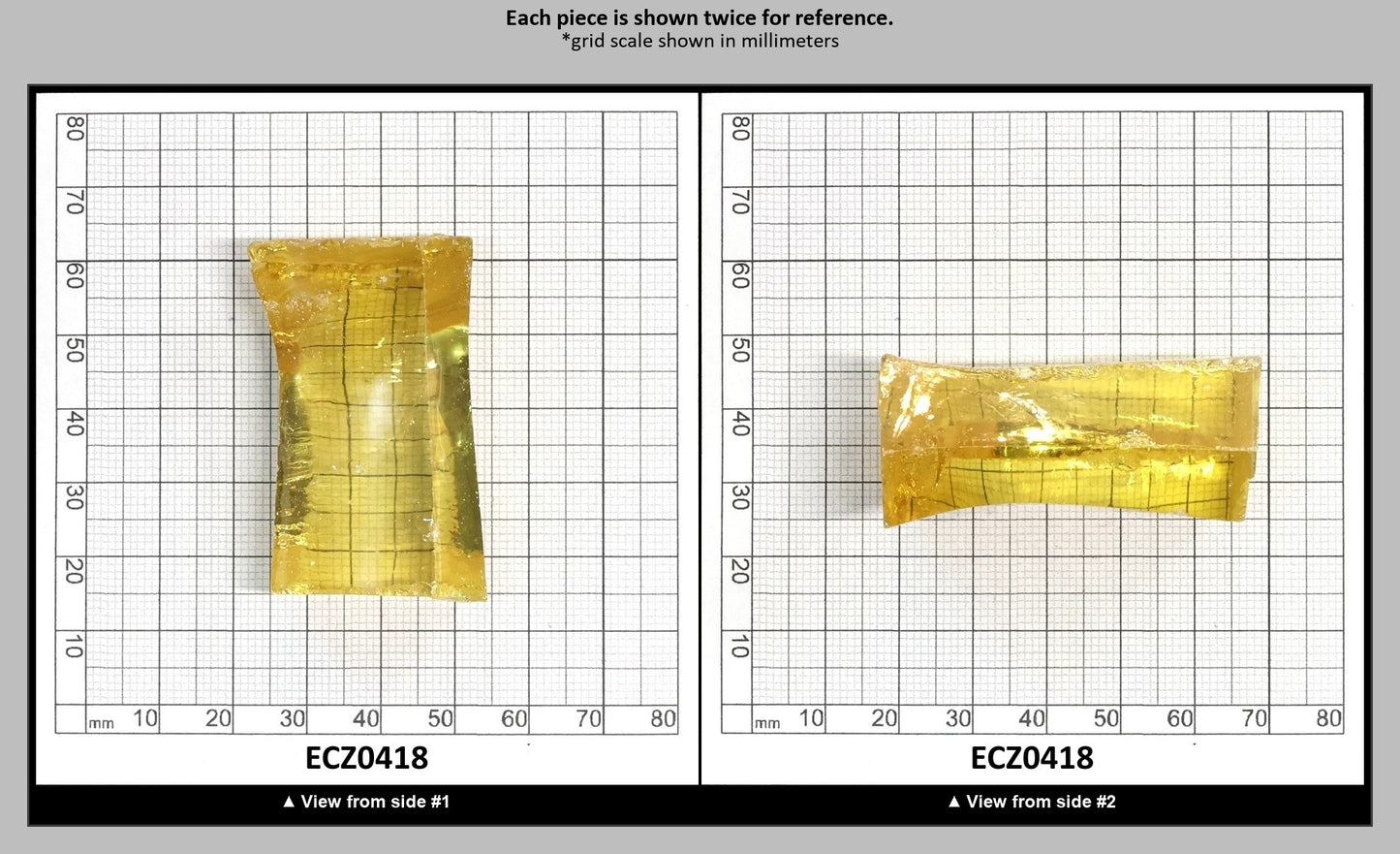 Lemon Cubic Zirconia Faceting Rough for Gem Cutting - Various Sizes : ECZ0418