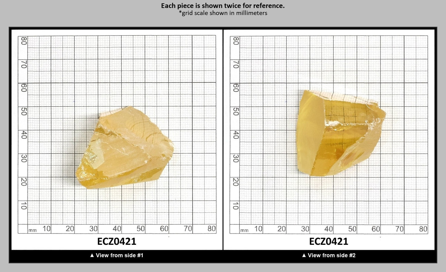 Lemon Cubic Zirconia Faceting Rough for Gem Cutting - Various Sizes : ECZ0421