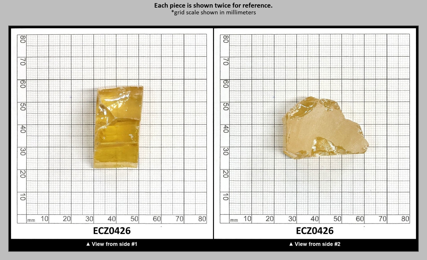 Lemon Cubic Zirconia Faceting Rough for Gem Cutting - Various Sizes : ECZ0426