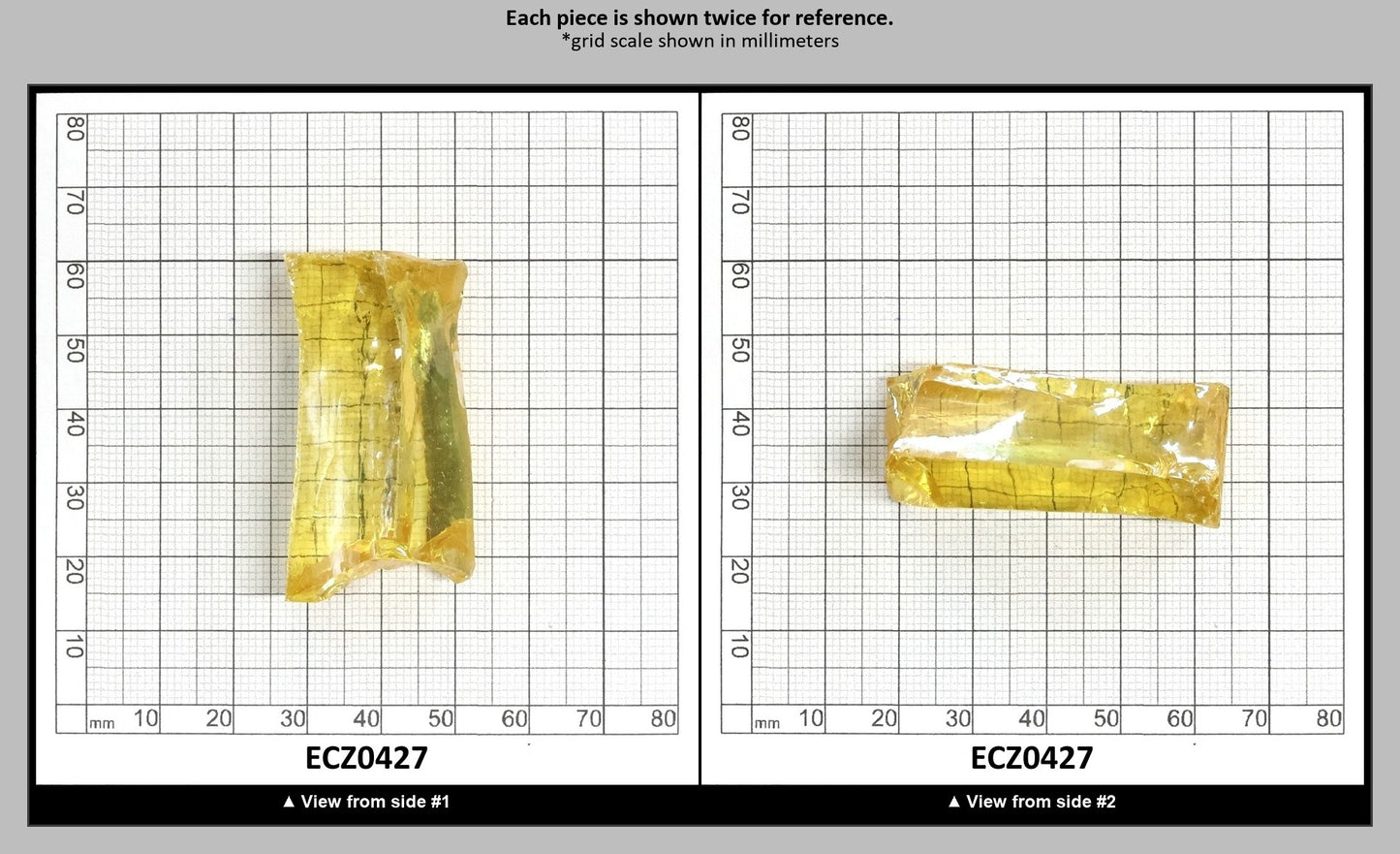 Lemon Cubic Zirconia Faceting Rough for Gem Cutting - Various Sizes : ECZ0427