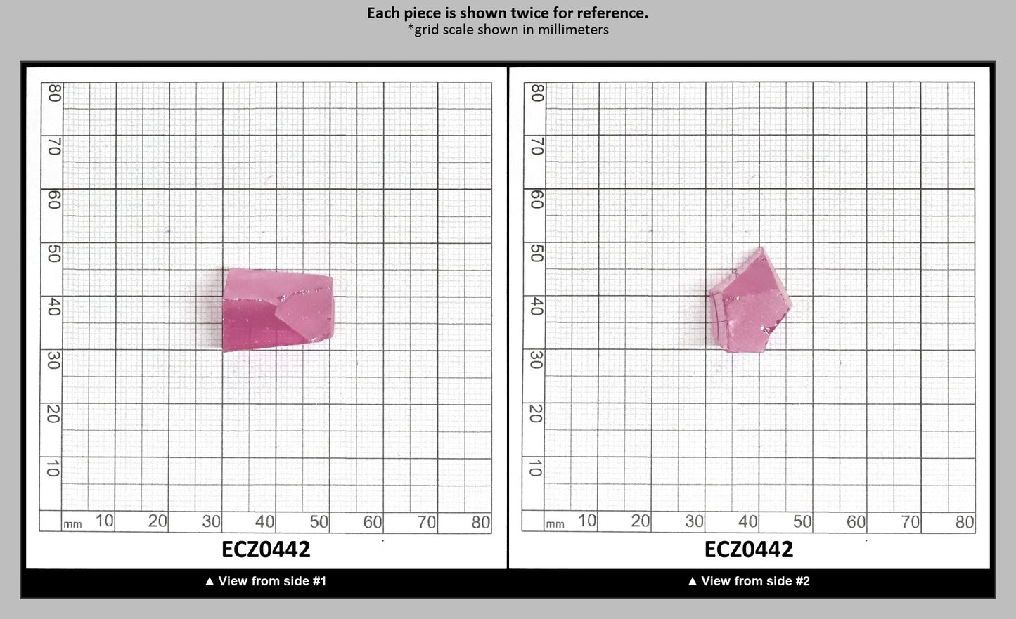 Rose Cubic Zirconia Faceting Rough for Gem Cutting - Various Sizes : ECZ0442
