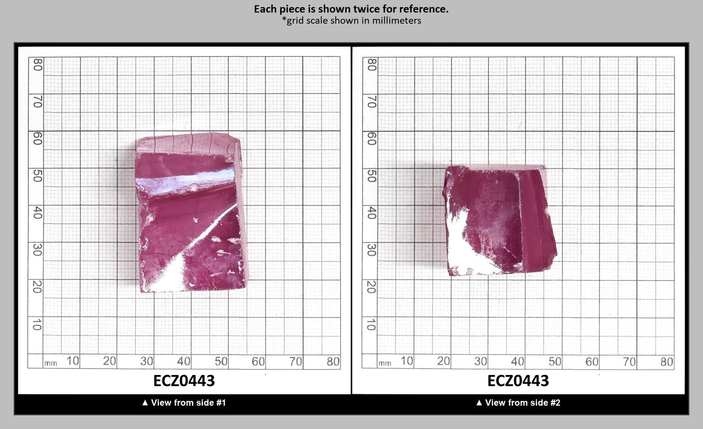 Rose Cubic Zirconia Faceting Rough for Gem Cutting - Various Sizes : ECZ0443