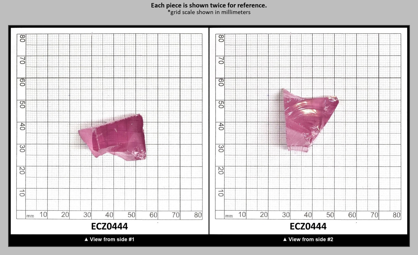 Rose Cubic Zirconia Faceting Rough for Gem Cutting - Various Sizes : ECZ0444