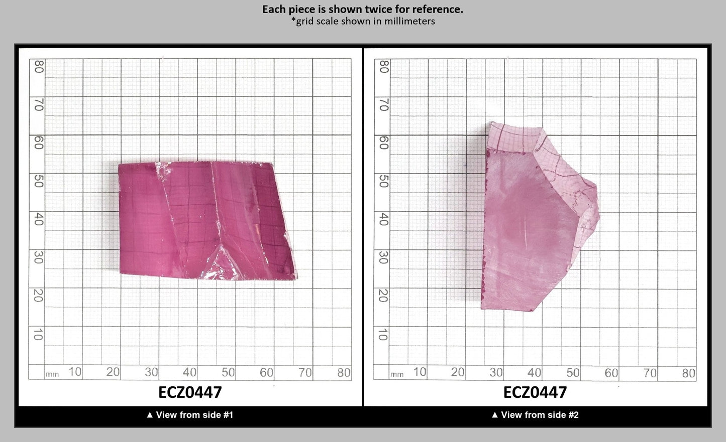 Rose Cubic Zirconia Faceting Rough for Gem Cutting - Various Sizes : ECZ0447