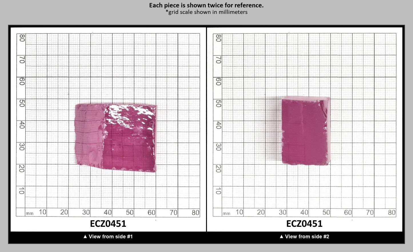 Rose Cubic Zirconia Faceting Rough for Gem Cutting - Various Sizes : ECZ0451