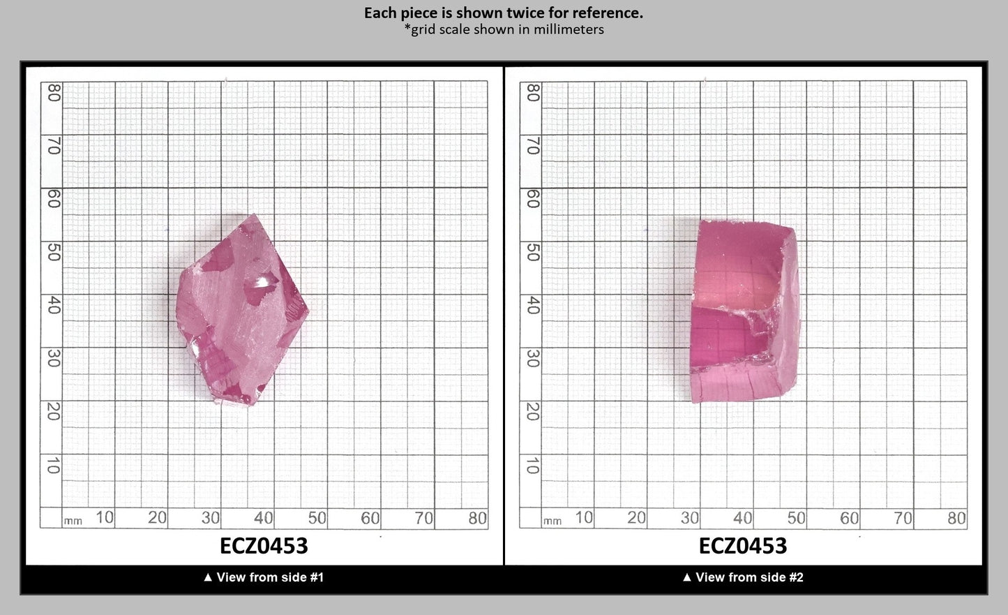 Rose Cubic Zirconia Faceting Rough for Gem Cutting - Various Sizes : ECZ0453