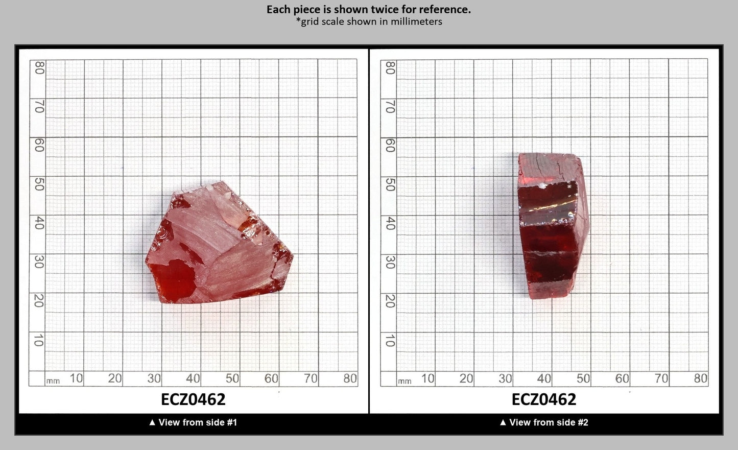Orange Cubic Zirconia Faceting Rough for Gem Cutting - Various Sizes : ECZ0462