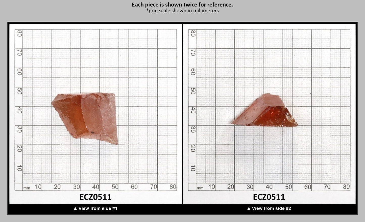 Dark Champagne Cubic Zirconia Faceting Rough for Gem Cutting - Various Sizes : ECZ0511