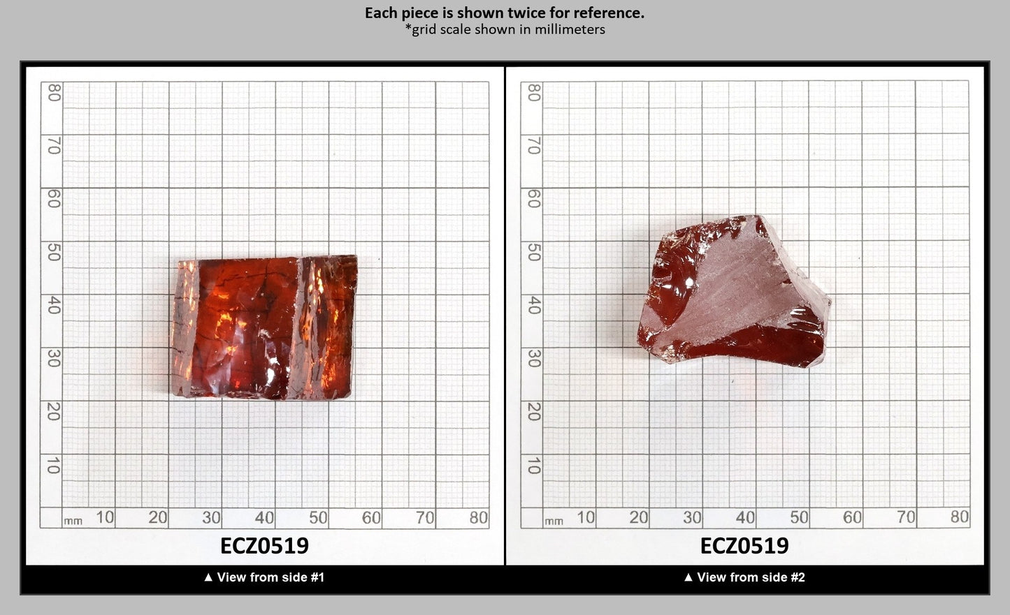 Dark Champagne Cubic Zirconia Faceting Rough for Gem Cutting - Various Sizes : ECZ0519