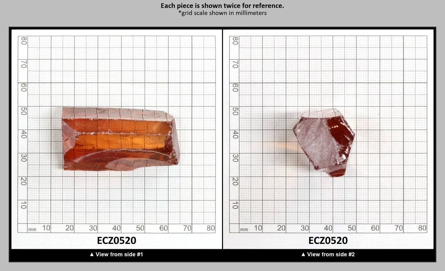 Dark Champagne Cubic Zirconia Faceting Rough for Gem Cutting - Various Sizes : ECZ0520