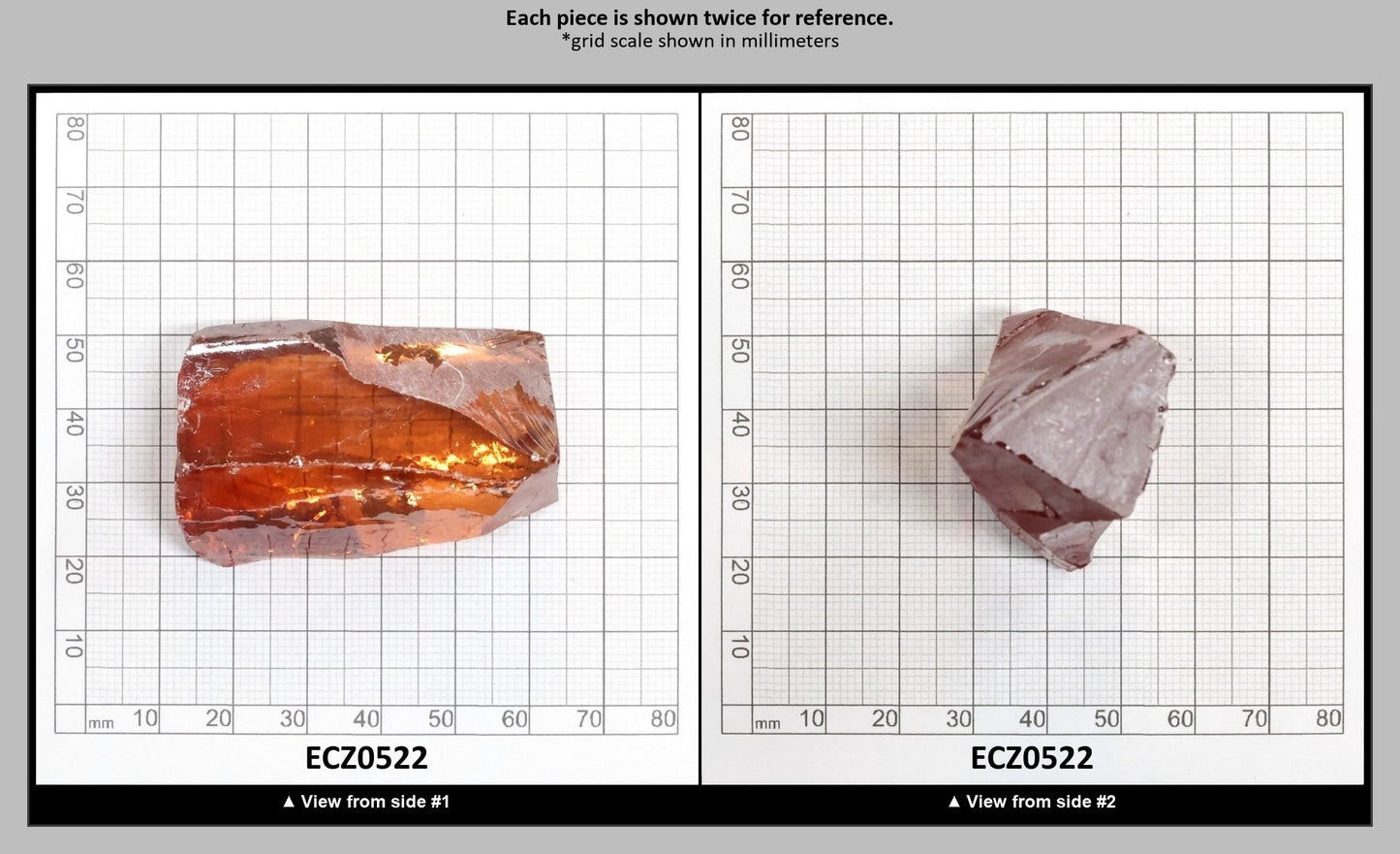 Dark Champagne Cubic Zirconia Faceting Rough for Gem Cutting - Various Sizes : ECZ0522