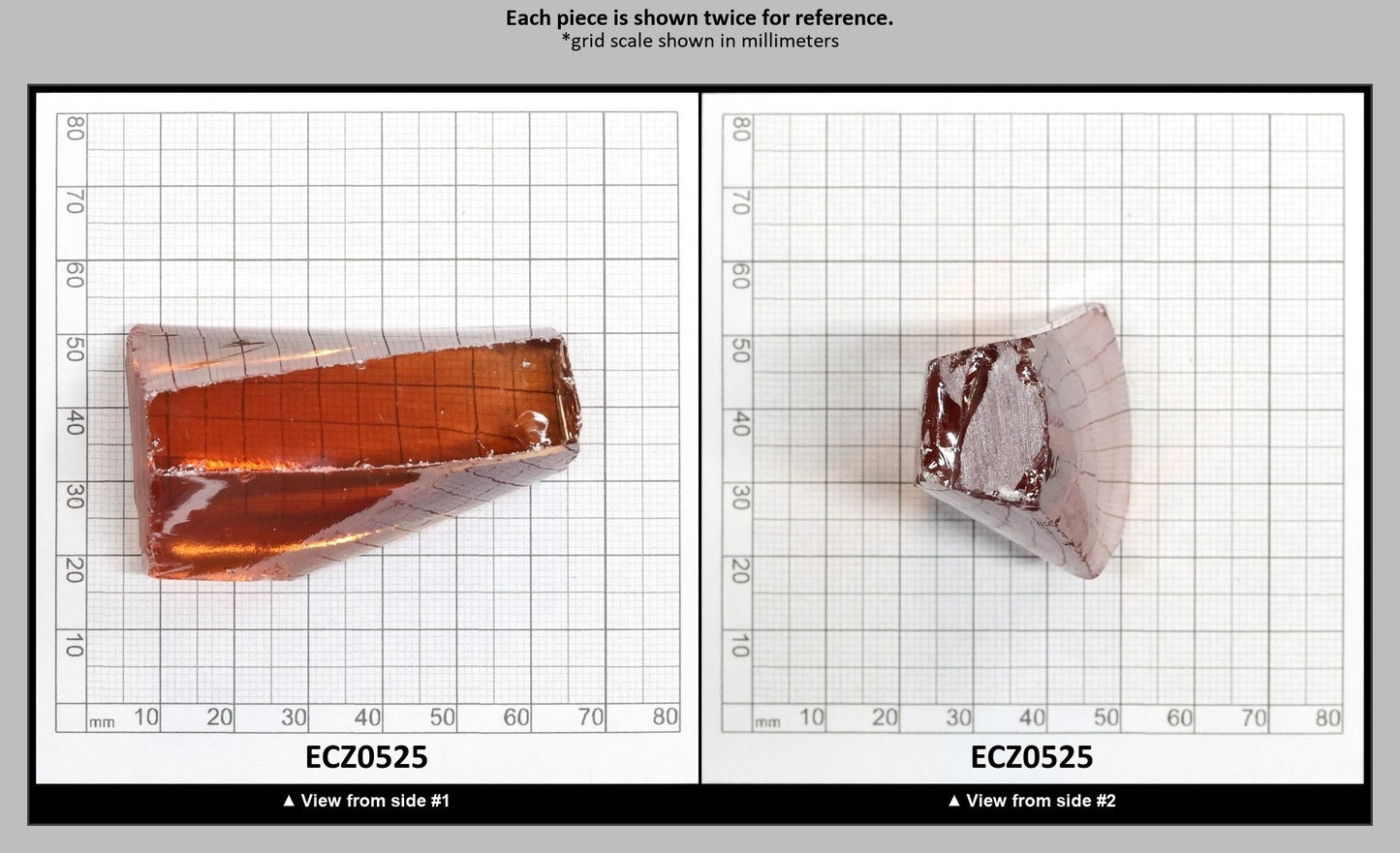 Dark Champagne Cubic Zirconia Faceting Rough for Gem Cutting - Various Sizes : ECZ0525