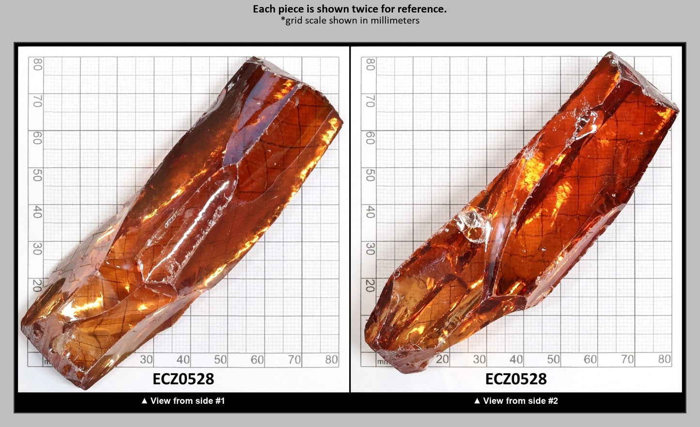 Dark Champagne Cubic Zirconia Faceting Rough for Gem Cutting - Various Sizes : ECZ0528