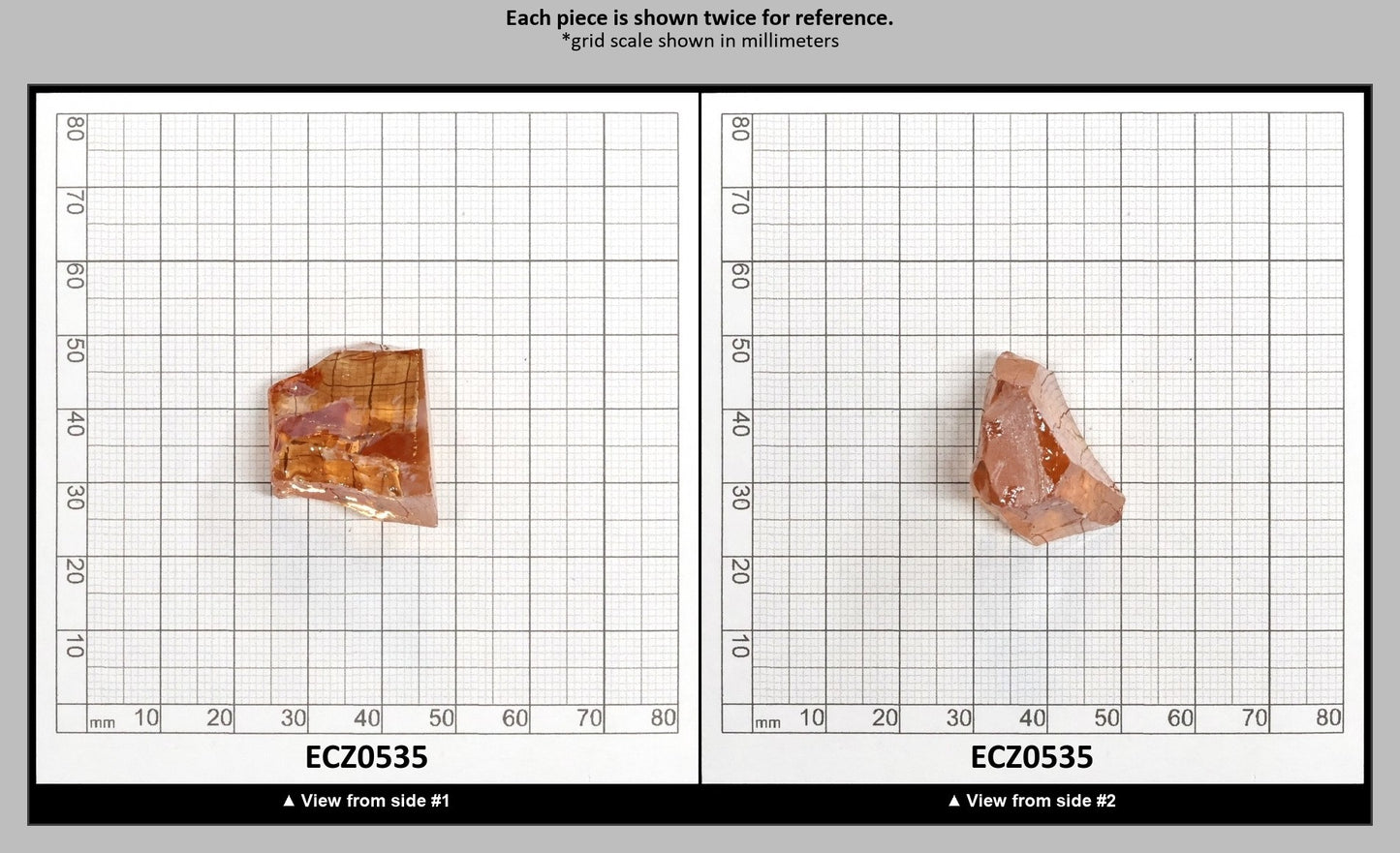 Dark Champagne Cubic Zirconia Faceting Rough for Gem Cutting - Various Sizes : ECZ0535