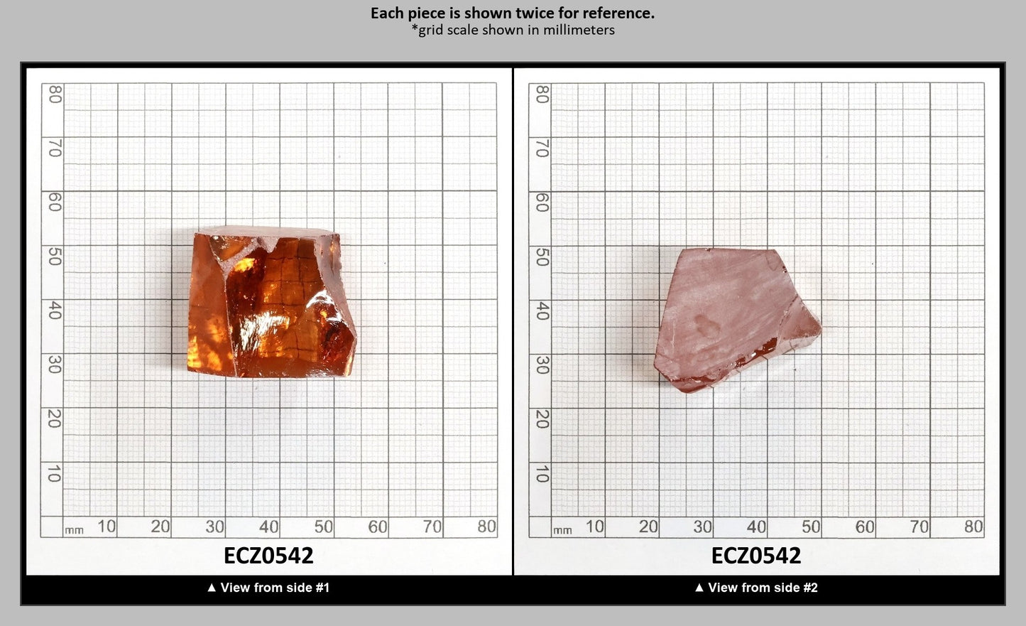 Dark Champagne Cubic Zirconia Faceting Rough for Gem Cutting - Various Sizes : ECZ0542