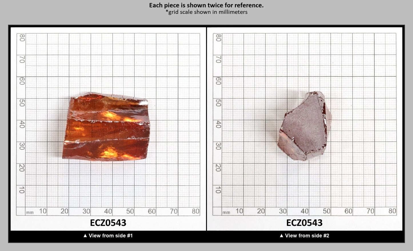 Dark Champagne Cubic Zirconia Faceting Rough for Gem Cutting - Various Sizes : ECZ0543