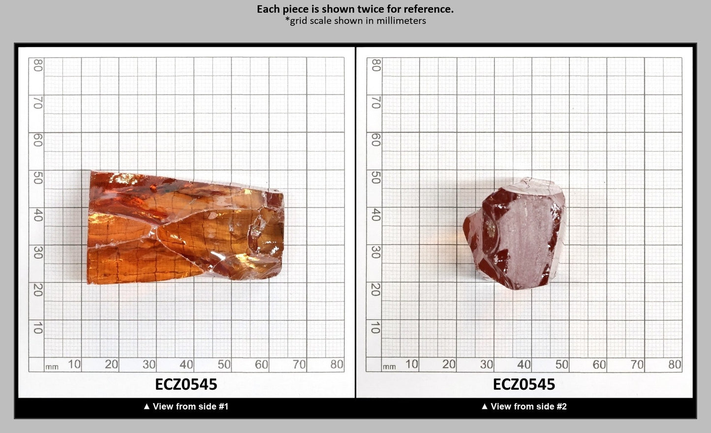 Dark Champagne Cubic Zirconia Faceting Rough for Gem Cutting - Various Sizes : ECZ0545
