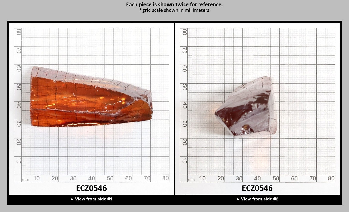 Dark Champagne Cubic Zirconia Faceting Rough for Gem Cutting - Various Sizes : ECZ0546