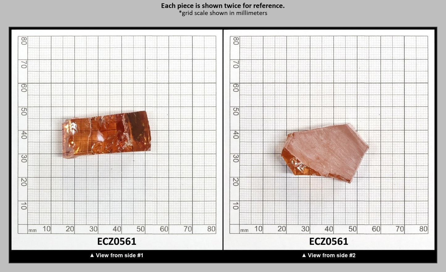 Champagne Cubic Zirconia Faceting Rough for Gem Cutting - Various Sizes : ECZ0561