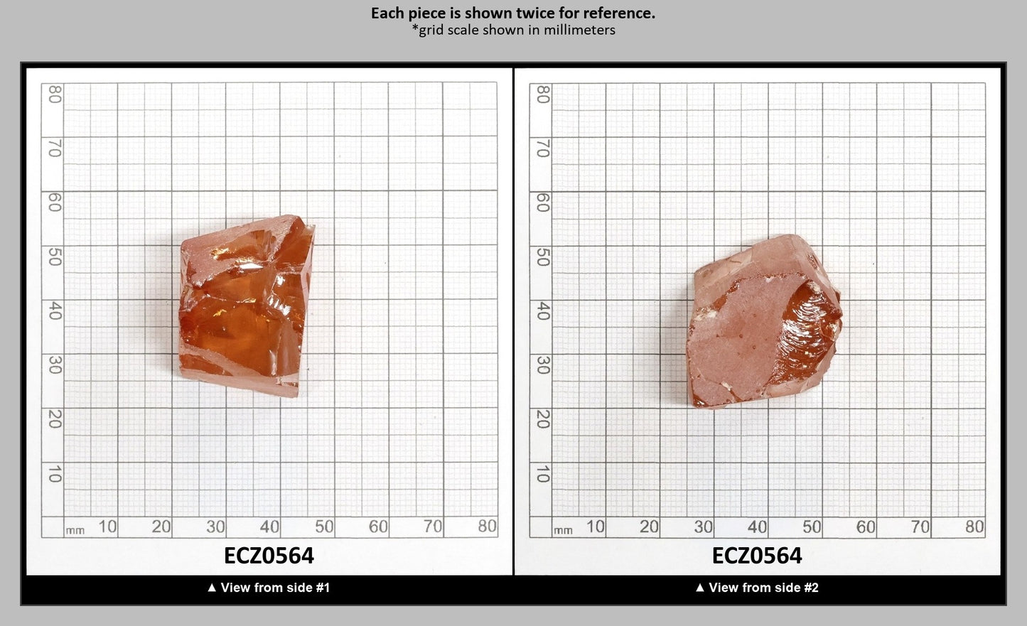 Champagne Cubic Zirconia Faceting Rough for Gem Cutting - Various Sizes : ECZ0564