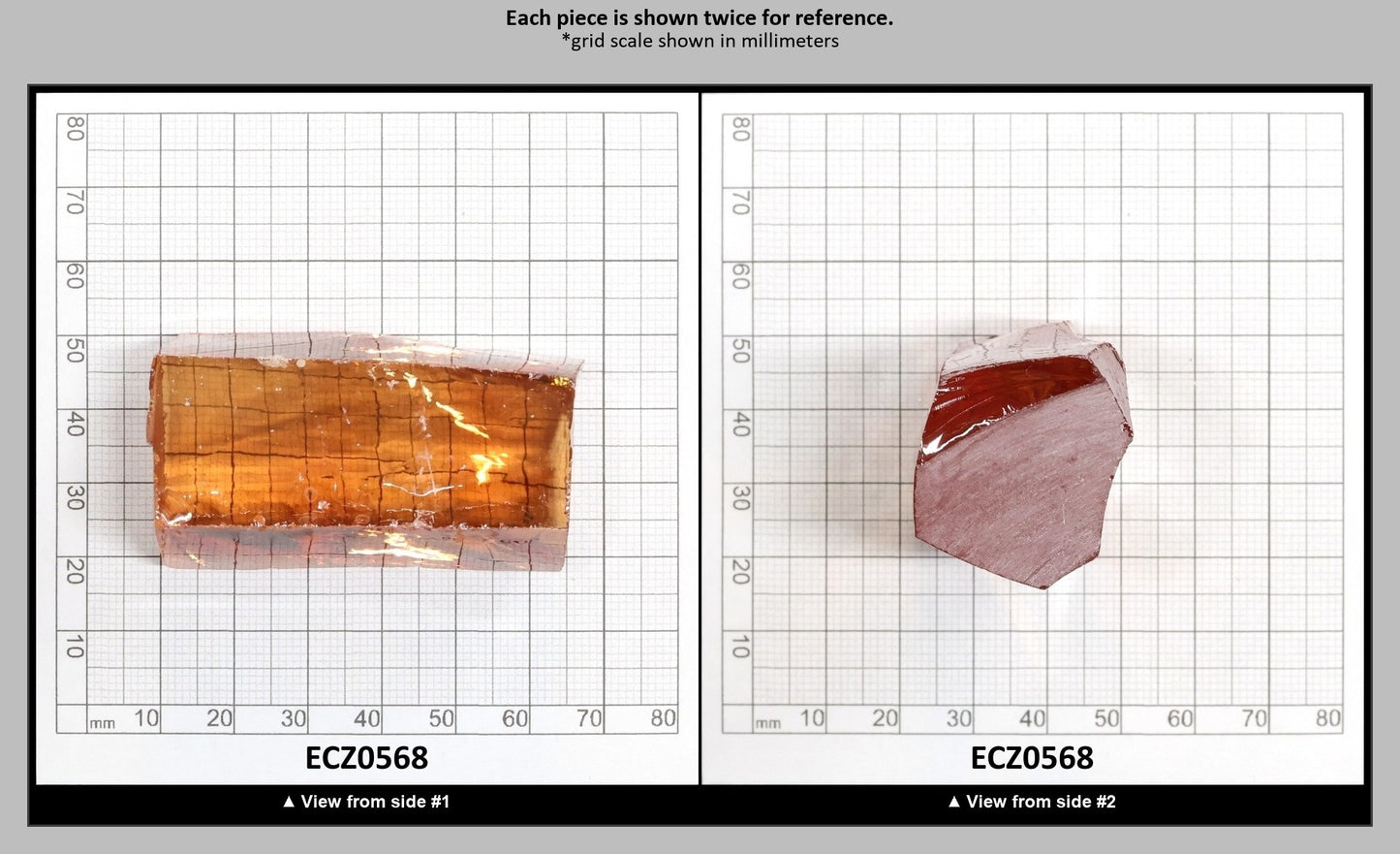 Champagne Cubic Zirconia Faceting Rough for Gem Cutting - Various Sizes : ECZ0568