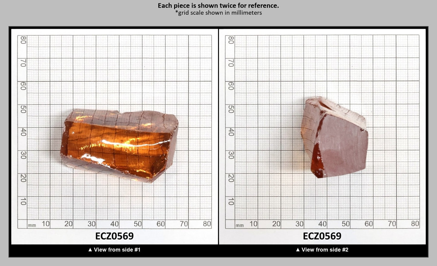 Champagne Cubic Zirconia Faceting Rough for Gem Cutting - Various Sizes : ECZ0569