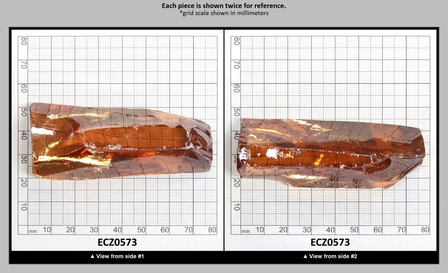 Champagne Cubic Zirconia Faceting Rough for Gem Cutting - Various Sizes : ECZ0573