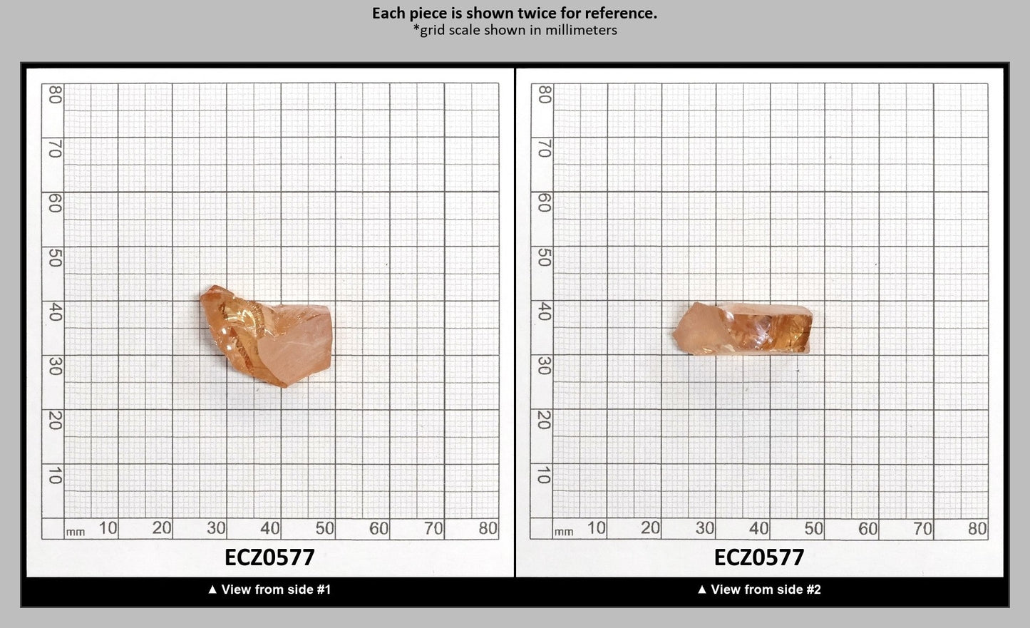 Champagne Cubic Zirconia Faceting Rough for Gem Cutting - Various Sizes : ECZ0577