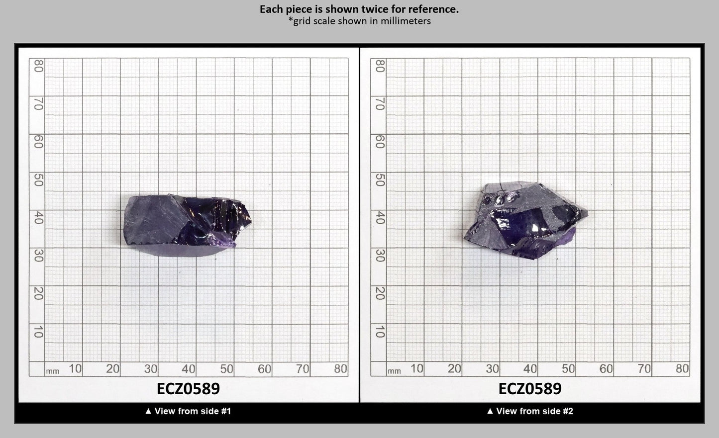 Dark Violet Cubic Zirconia Faceting Rough for Gem Cutting - Various Sizes : ECZ0589