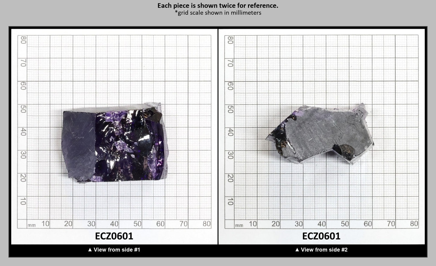 Dark Violet Cubic Zirconia Faceting Rough for Gem Cutting - Various Sizes : ECZ0601