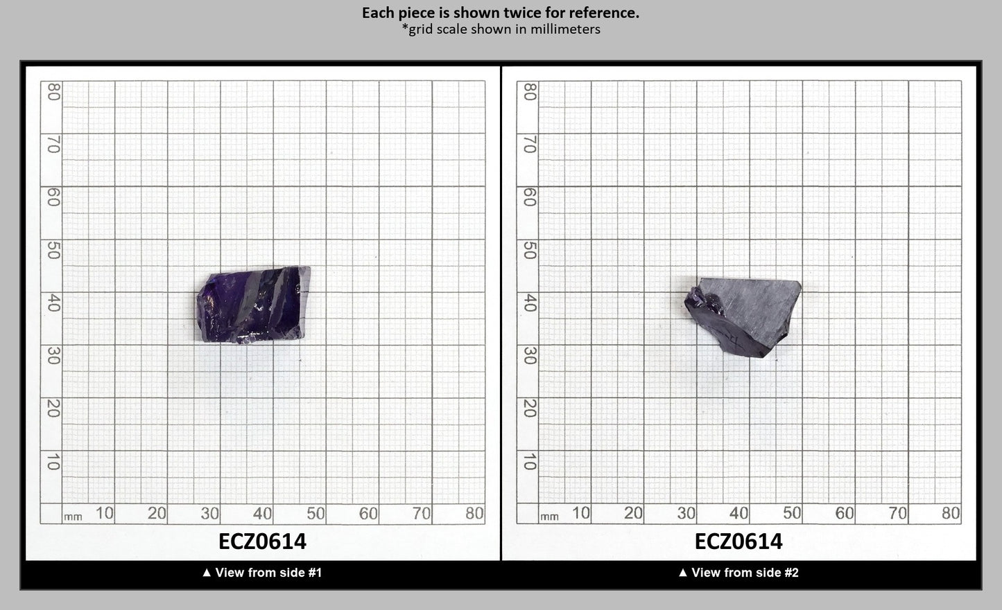 Dark Violet Cubic Zirconia Faceting Rough for Gem Cutting - Various Sizes : ECZ0614