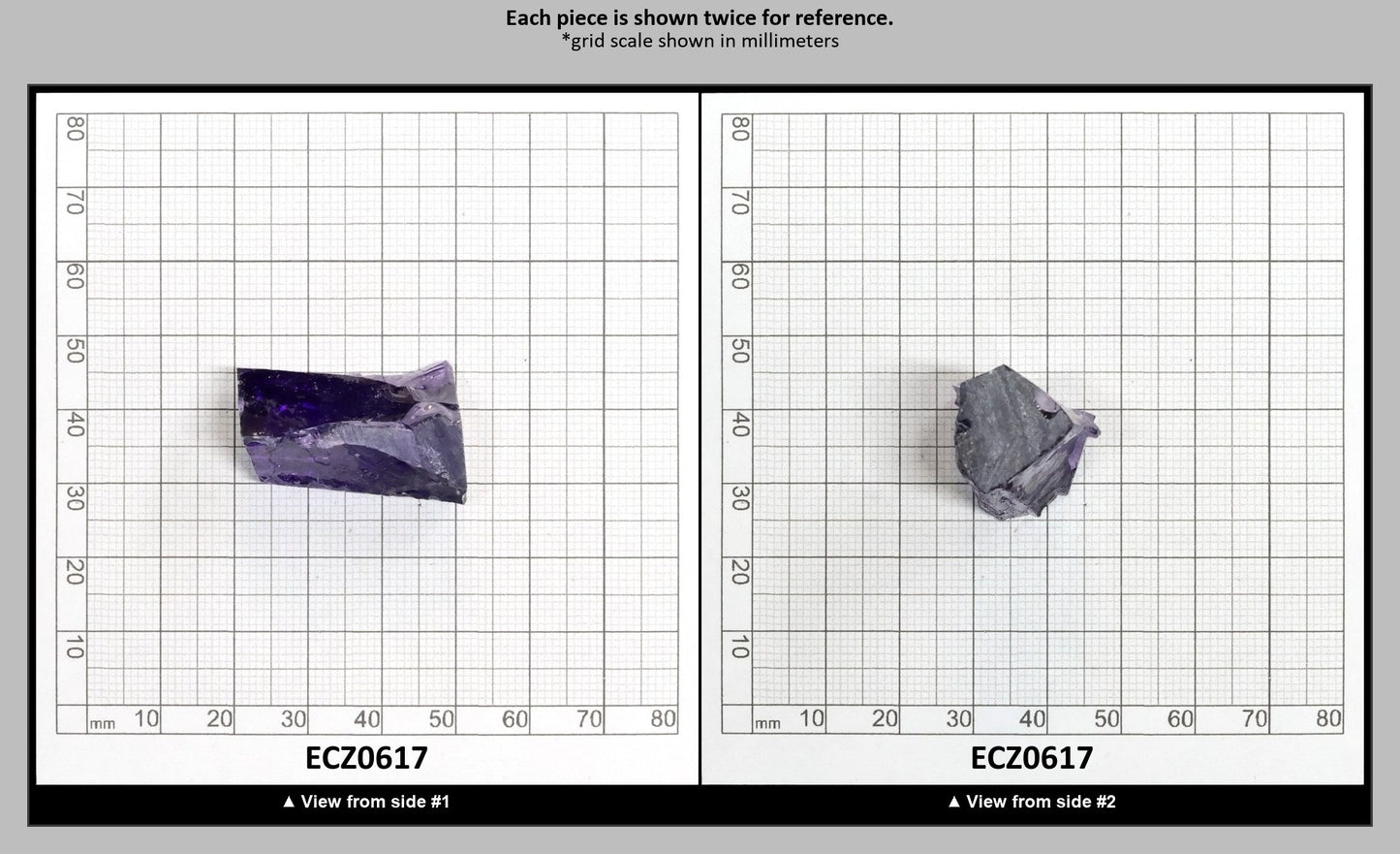 Dark Violet Cubic Zirconia Faceting Rough for Gem Cutting - Various Sizes : ECZ0617