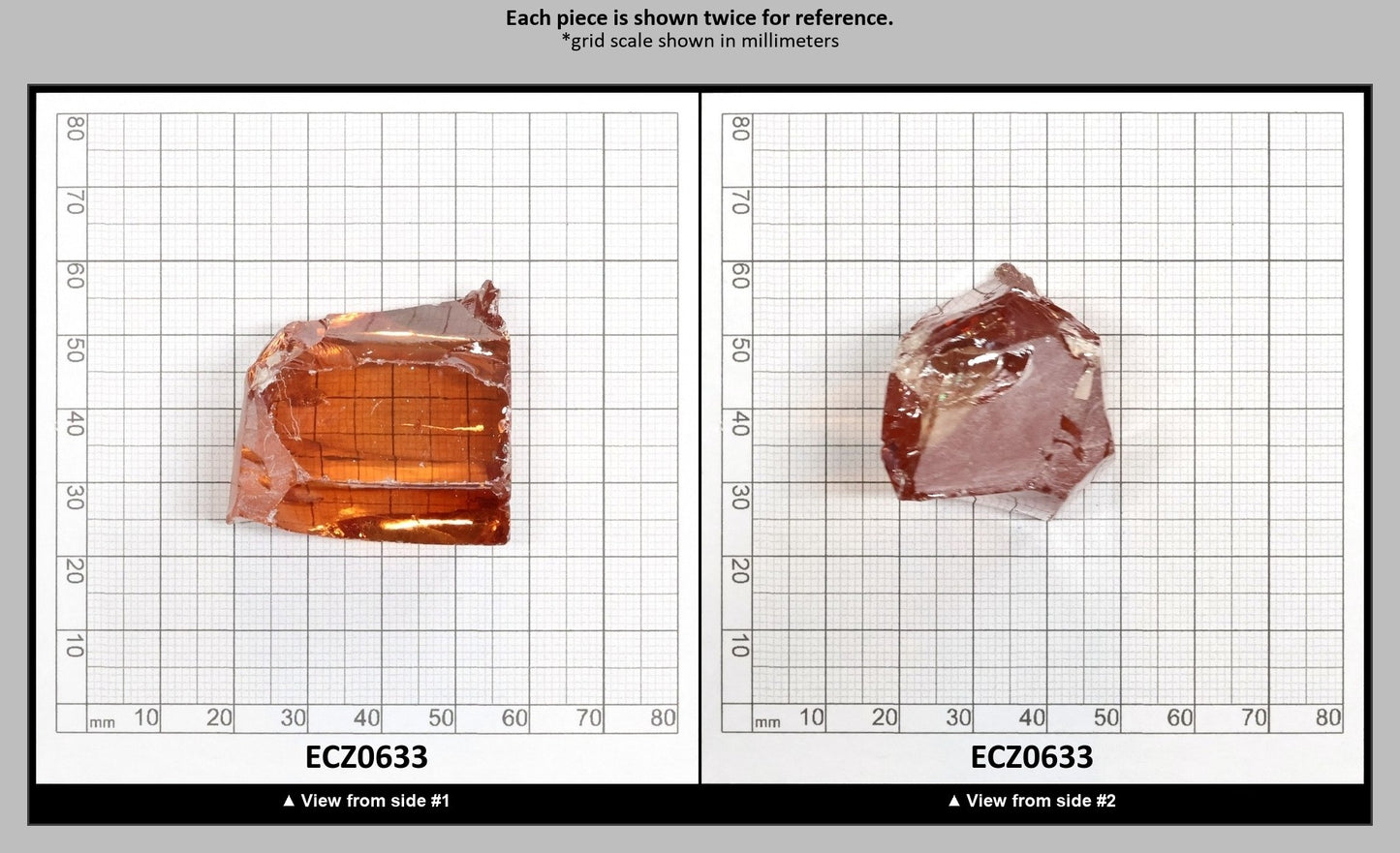 Champagne Cubic Zirconia Faceting Rough for Gem Cutting - Various Sizes : ECZ0633