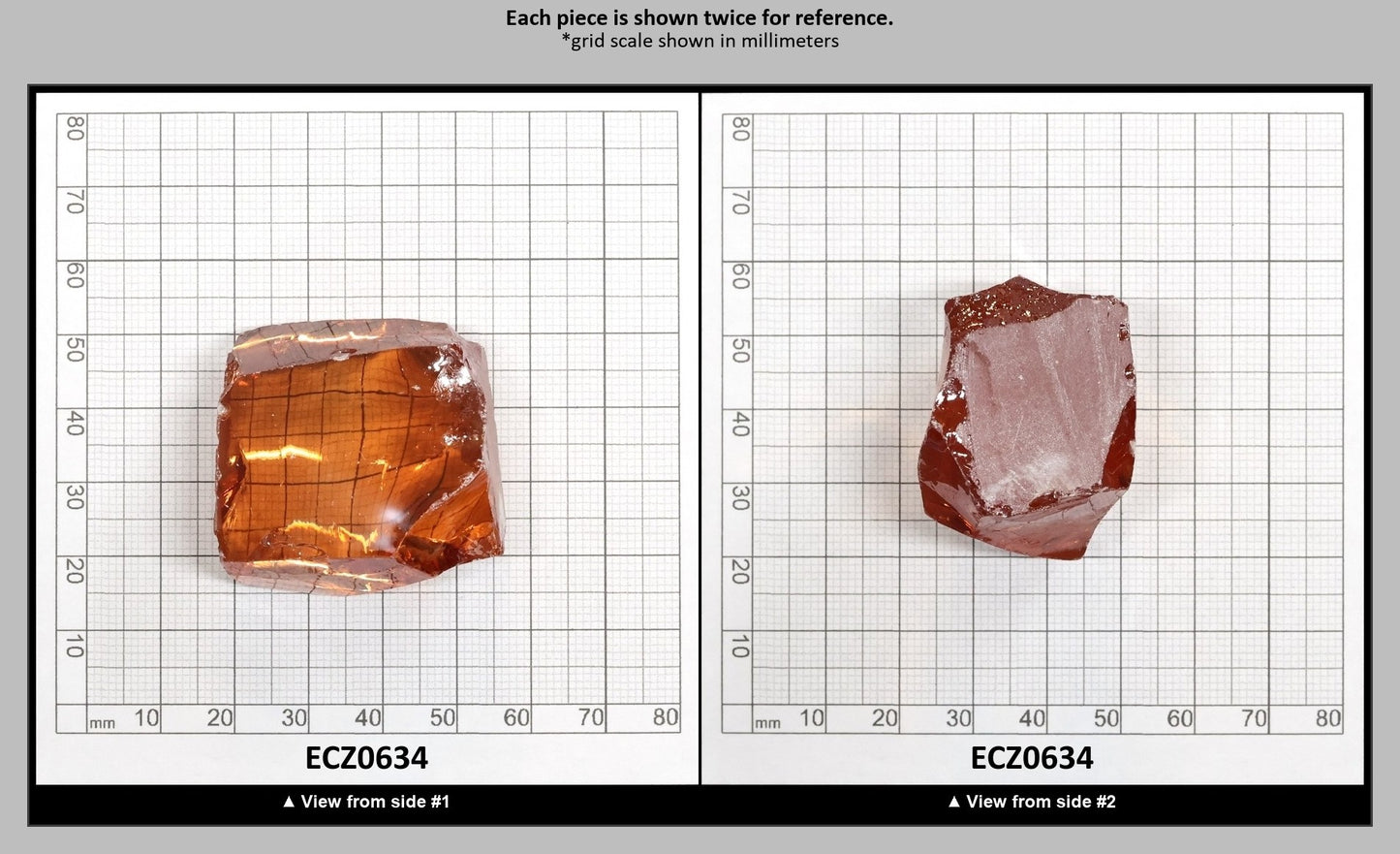Champagne Cubic Zirconia Faceting Rough for Gem Cutting - Various Sizes : ECZ0634