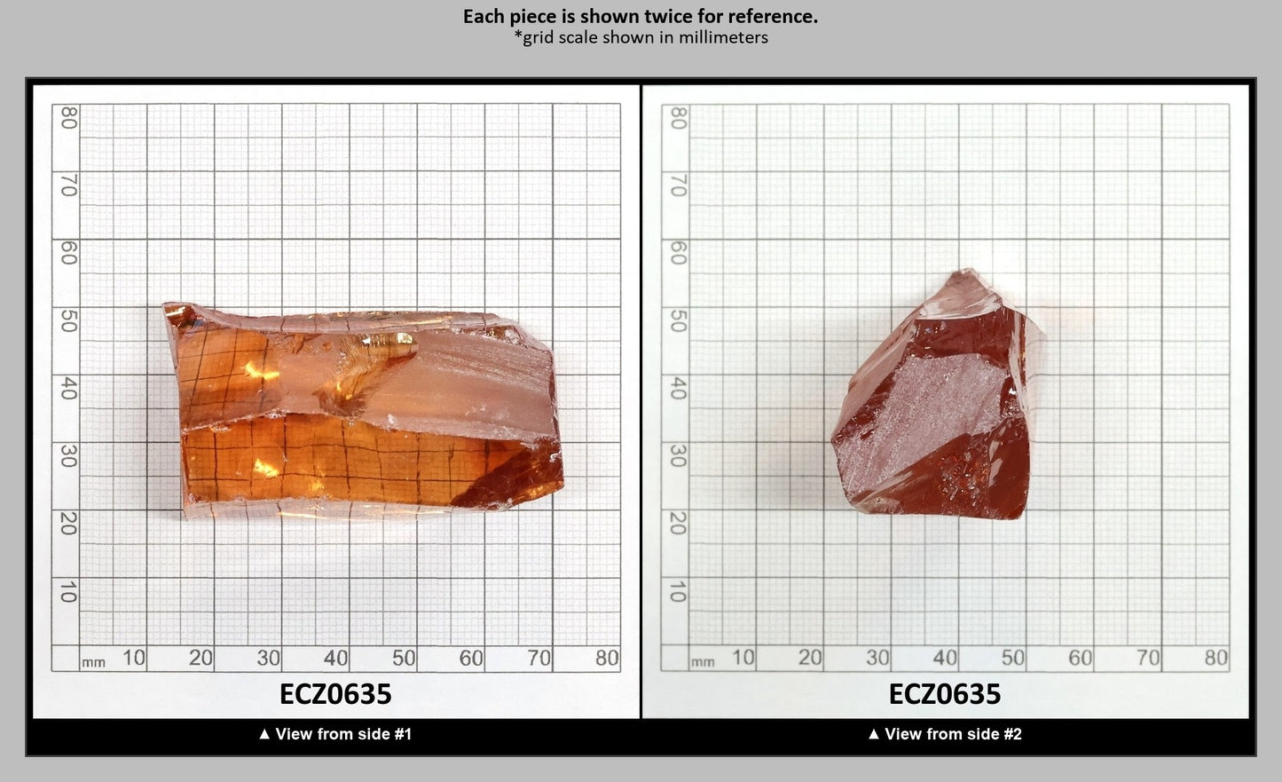 Champagne Cubic Zirconia Faceting Rough for Gem Cutting - Various Sizes : ECZ0635