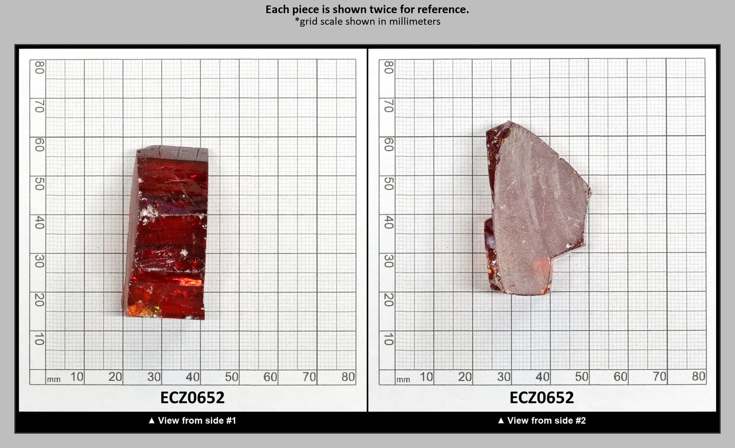 Dark Orange Cubic Zirconia Faceting Rough for Gem Cutting - Various Sizes : ECZ0652