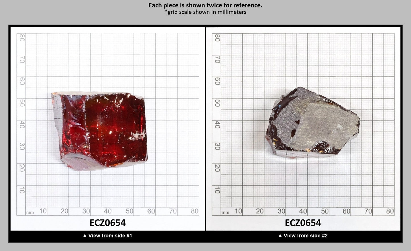Dark Orange Cubic Zirconia Faceting Rough for Gem Cutting - Various Sizes : ECZ0654