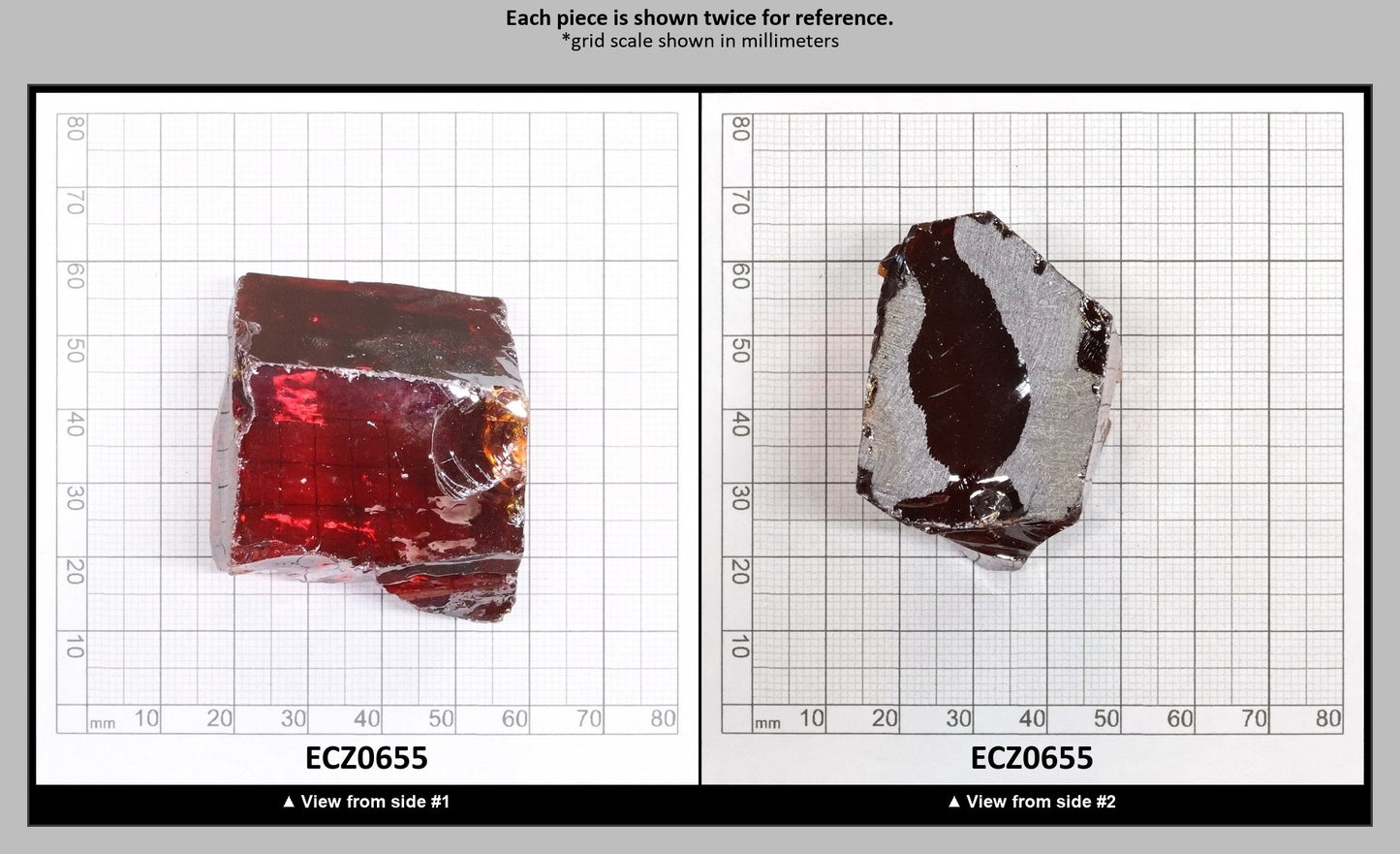 Dark Orange Cubic Zirconia Faceting Rough for Gem Cutting - Various Sizes : ECZ0655