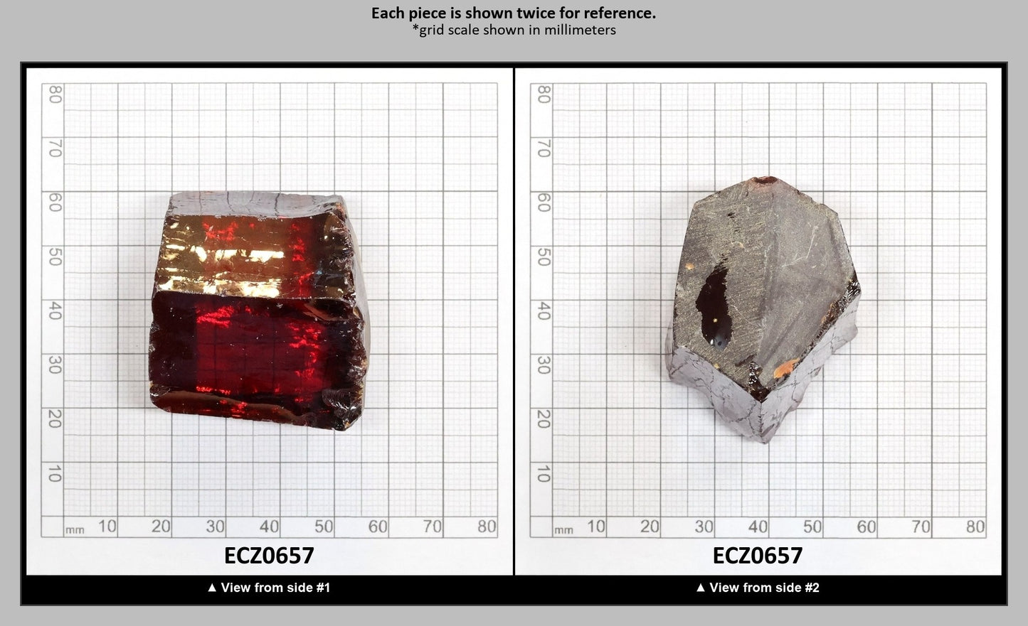 Dark Orange Cubic Zirconia Faceting Rough for Gem Cutting - Various Sizes : ECZ0657