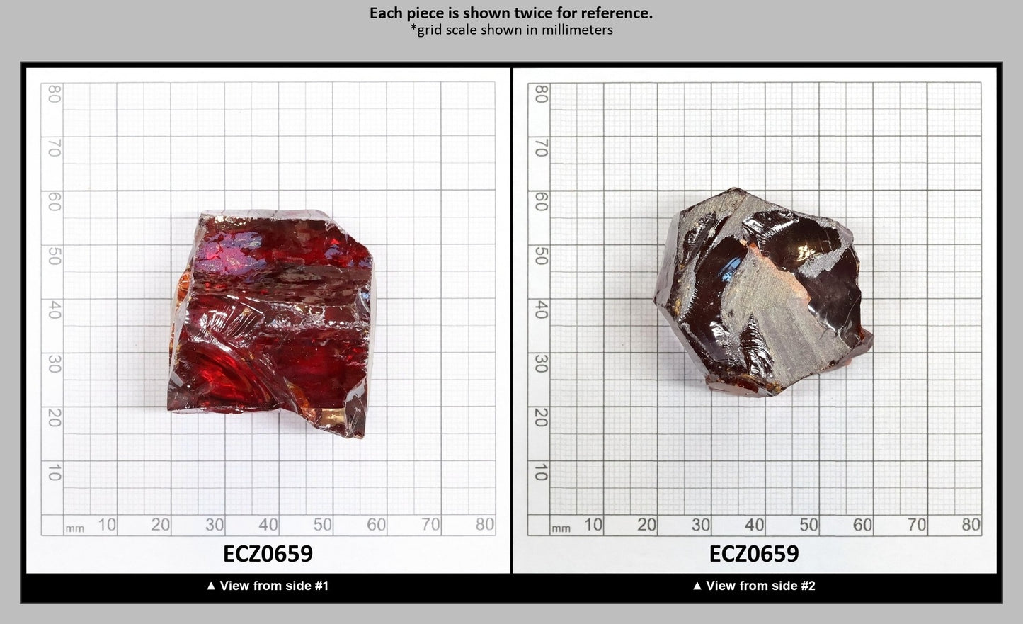 Dark Orange Cubic Zirconia Faceting Rough for Gem Cutting - Various Sizes : ECZ0659