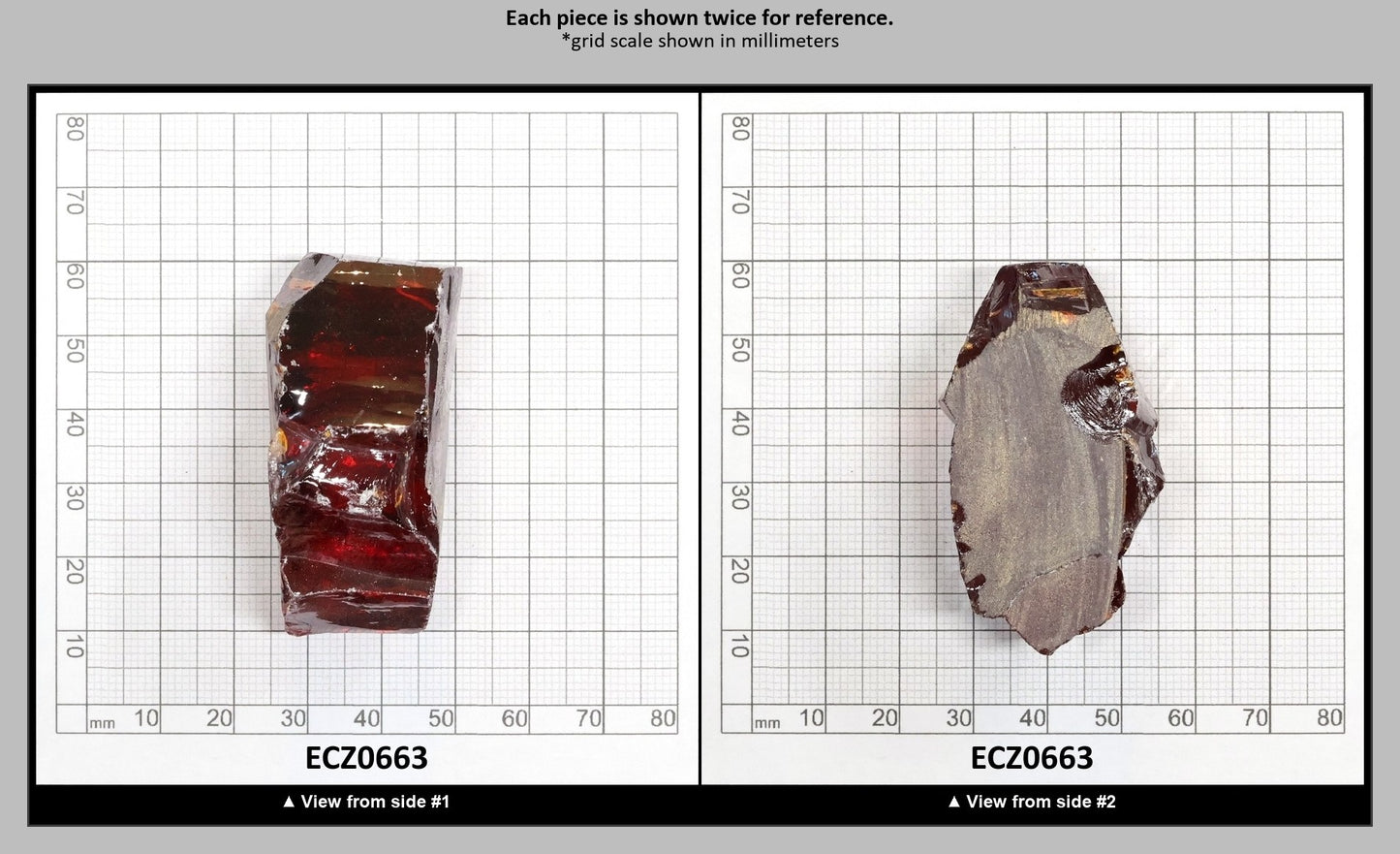 Dark Orange Cubic Zirconia Faceting Rough for Gem Cutting - Various Sizes : ECZ0663