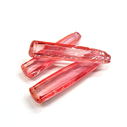 Peach Morganite #18 Lab Created Corundum Sapphire Faceting Rough for Gem Cutting - Various Sizes - Split Boule